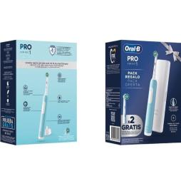 Cepillo Dental Braun Oral-B Pro Series 1/ Incluye 2 cabezales/ Azul