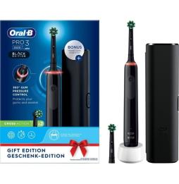 Cepillo Dental Braun Oral-B Vitality Pro 3 3500/ Incluye 2 Recambios/ Negro