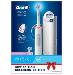 Cepillo Dental Braun Oral-B Vitality Pro 3 3500/ Incluye 2 Recambios/ Blanco