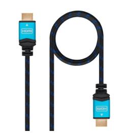 Cable HDMI 2.0 4K Nanocable 10.15.3703/ HDMI Macho - HDMI Macho/ 3m/ Negro