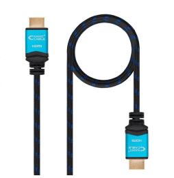 Cable HDMI 2.0 4K Nanocable 10.15.3705/ HDMI Macho - HDMI Macho/ 5m/ Negro/ Azul