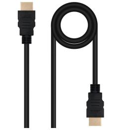 Cable HDMI 2.0 4K Nanocable 10.15.3801/ HDMI Macho - HDMI Macho/ 1m/ Negro