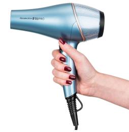 Secador Remington Shine Therapy Pro AC9300/ 2200W/ Iónico/ Negro y Azul