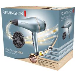 Secador Remington Shine Therapy Pro AC9300/ 2200W/ Iónico/ Negro y Azul