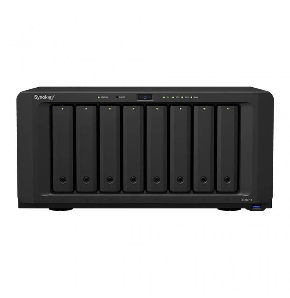 NAS Synology Diskstation DS1821+/ 8 Bahías 3.5'- 2.5'/ 4GB DDR4/ Formato Torre