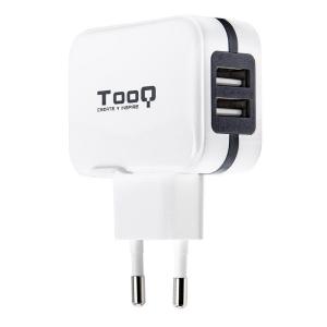 Cargador de Pared TooQ TQWC-1S02WT/ 2xUSB/ 17W