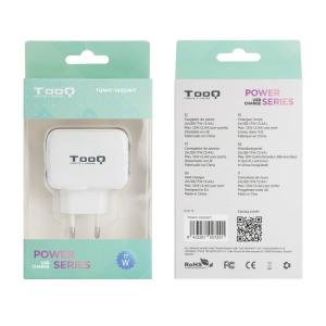 Cargador de Pared TooQ TQWC-1S02WT/ 2xUSB/ 17W