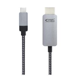 Cable Conversor Nanocable 10.15.5102/ USB Tipo-C Macho - HDMI Macho/ 1.8m/ Negro