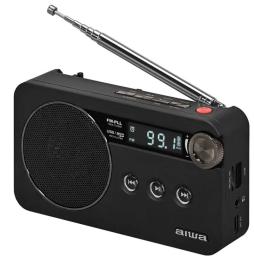 Radio Portátil Aiwa RS-77PLLBK/ Negra