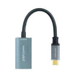 Cable Conversor Nanocable 10.16.4104-G/ USB Tipo-C Macho - Displayport Hembra/ 15cm/ Gris