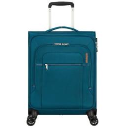 Maleta de Cabina American Tourister Crosstrack Spinner 55cm/ 55x40x20cm/ 4 Ruedas/ Marino y Naranja