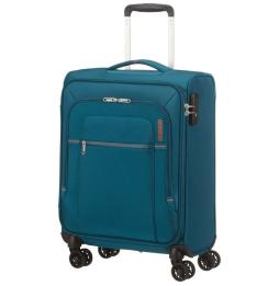 Maleta de Cabina American Tourister Crosstrack Spinner 55cm/ 55x40x20cm/ 4 Ruedas/ Marino y Naranja