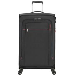 Maleta Mediana American Tourister Crosstrack Spinner Expansible 79cm/ 79x46.5x30.5cm/ 4 Ruedas/ Gris y Rojo