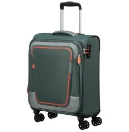 Maleta de Cabina American Tourister Pulsonic Spinner 55cm/ 55x40x23cm/ 4 Ruedas/ Verde Bosque Oscuro