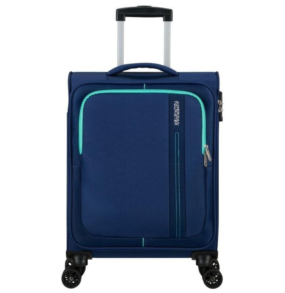 Maleta de Cabina American Tourister Sea Seeker Spinner 55cm/ 55x40x20cm/ 4 Ruedas/ Marino Combate