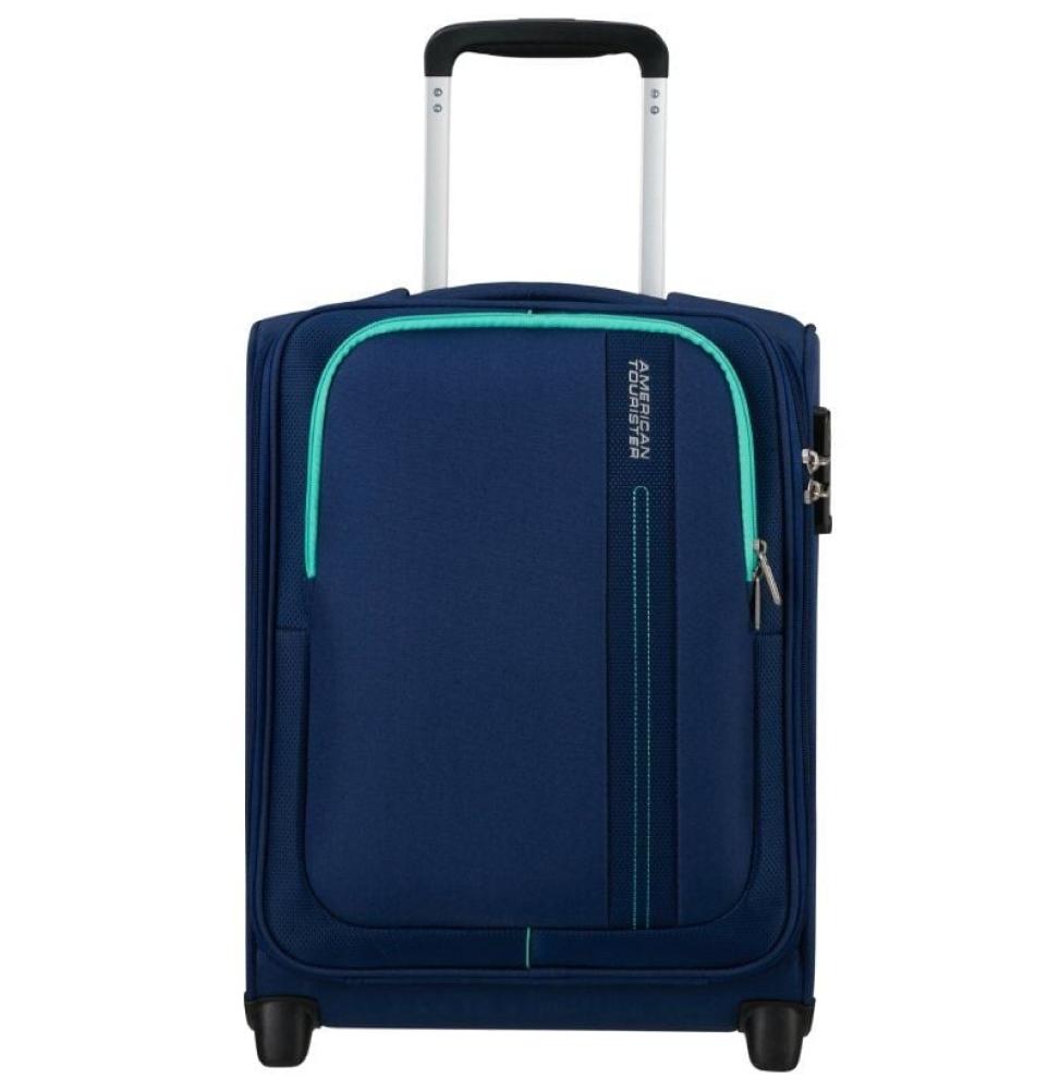 Maleta de Cabina American Tourister Sea Seeker Upright/ 45x36x20cm/ 2 Ruedas/ Marino Combate