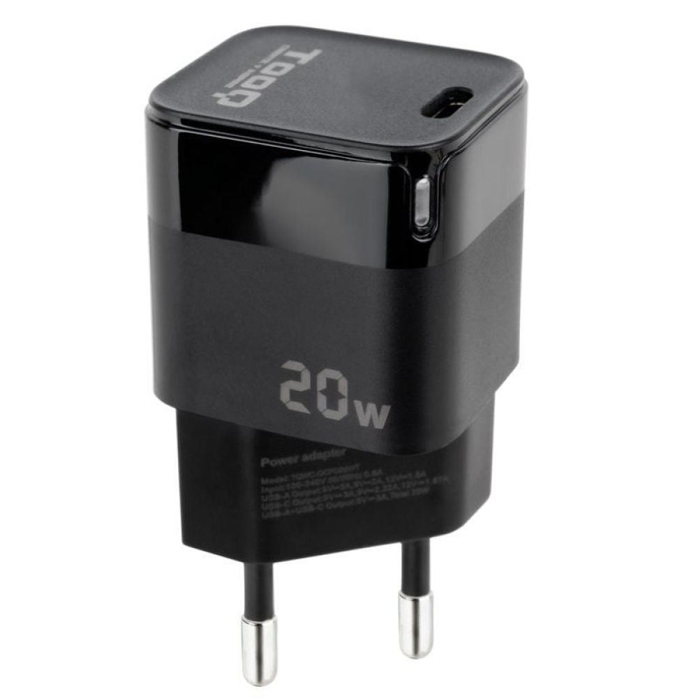 Cargador de Pared TooQ TQWC-PD20/ 1xUSB Tipo-C/ 20W