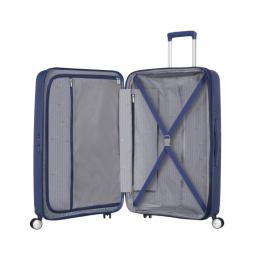 Maleta Mediana American Tourister SoundBox Spinner 67cm/ 67x46.5x29cm/ 4 Ruedas/ Azul Marino