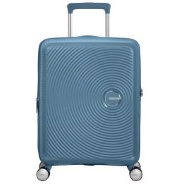 Maleta de Cabina American Tourister SoundBox Spinner 55cm/ 55x40x20cm/ 4 Ruedas/ Azul Piedra