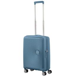 Maleta de Cabina American Tourister SoundBox Spinner 55cm/ 55x40x20cm/ 4 Ruedas/ Azul Piedra