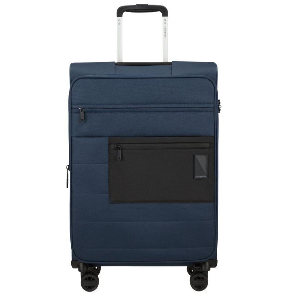 Maleta Mediana Samsonite Vaycay Spinner Expansible 66cm/ 66x43x30cm/ 4 Ruedas/ Azul Marino