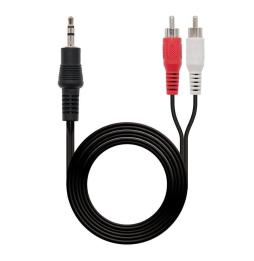 Cable Estéreo Nanocable 10.24.0310/ Jack 3.5 Macho - 2x RCA Macho/ 10m/ Negro