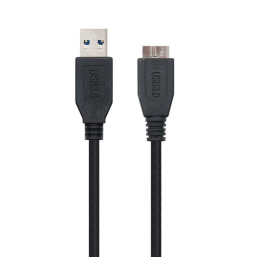 Cable USB 3.0 Nanocable 10.01.1102-BK/ USB Macho - MicroUSB Macho/ 2m/ Negro