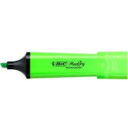 Caja de Marcadores Fluorescentes Bic Highlighter Flat Neón/ 12 unidades/ Verdes