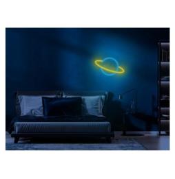 Luz Neon Forever Light Neon LED Saturn Yellow Blue/ Funciona a Pilas y USB