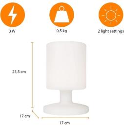 Lámpara de Mesa Smartwares 5000.472/ 4.7W/ Blanca