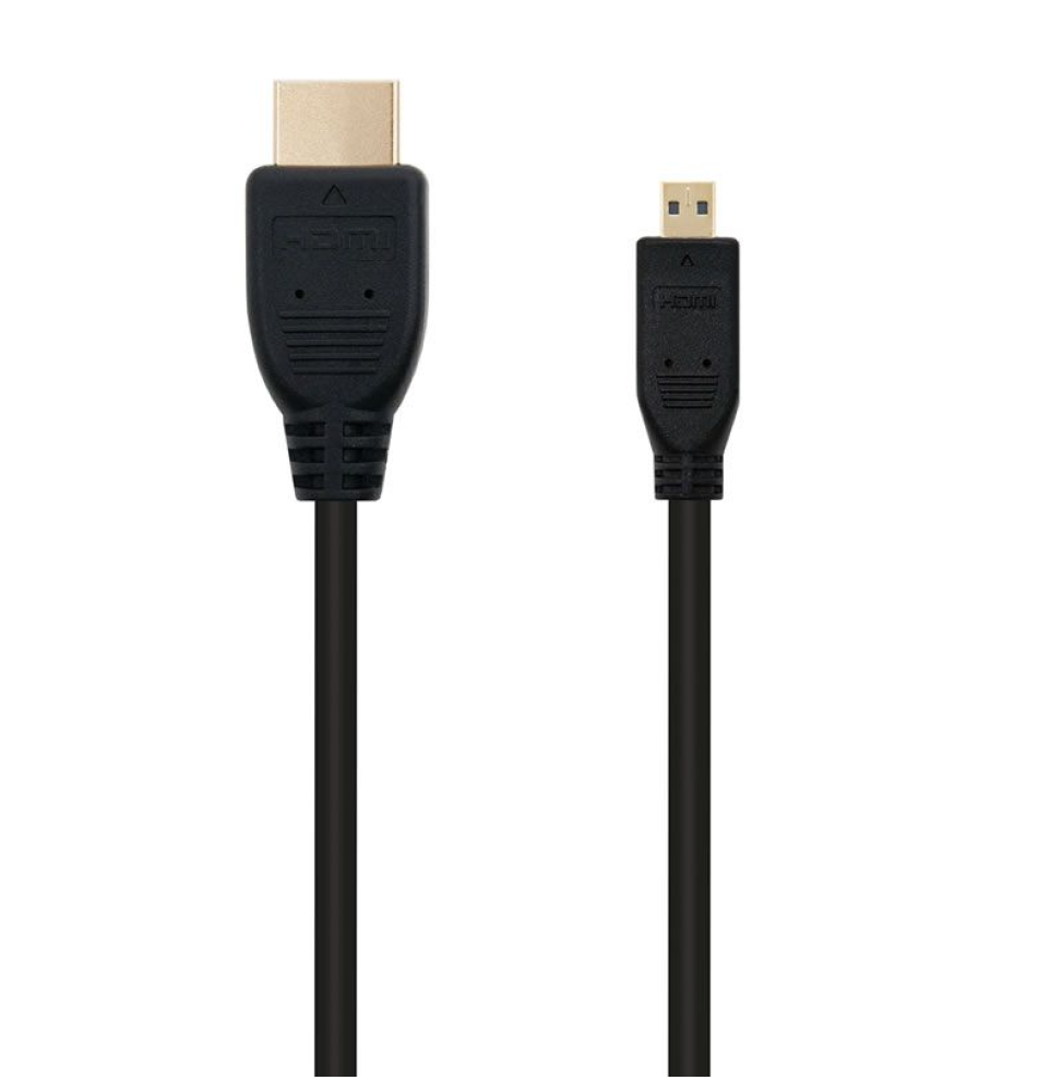 Cable Micro HDMI Nanocable 10.15.3501/ HDMI Macho - Micro HDMI Macho/ 0.8m/ Negro