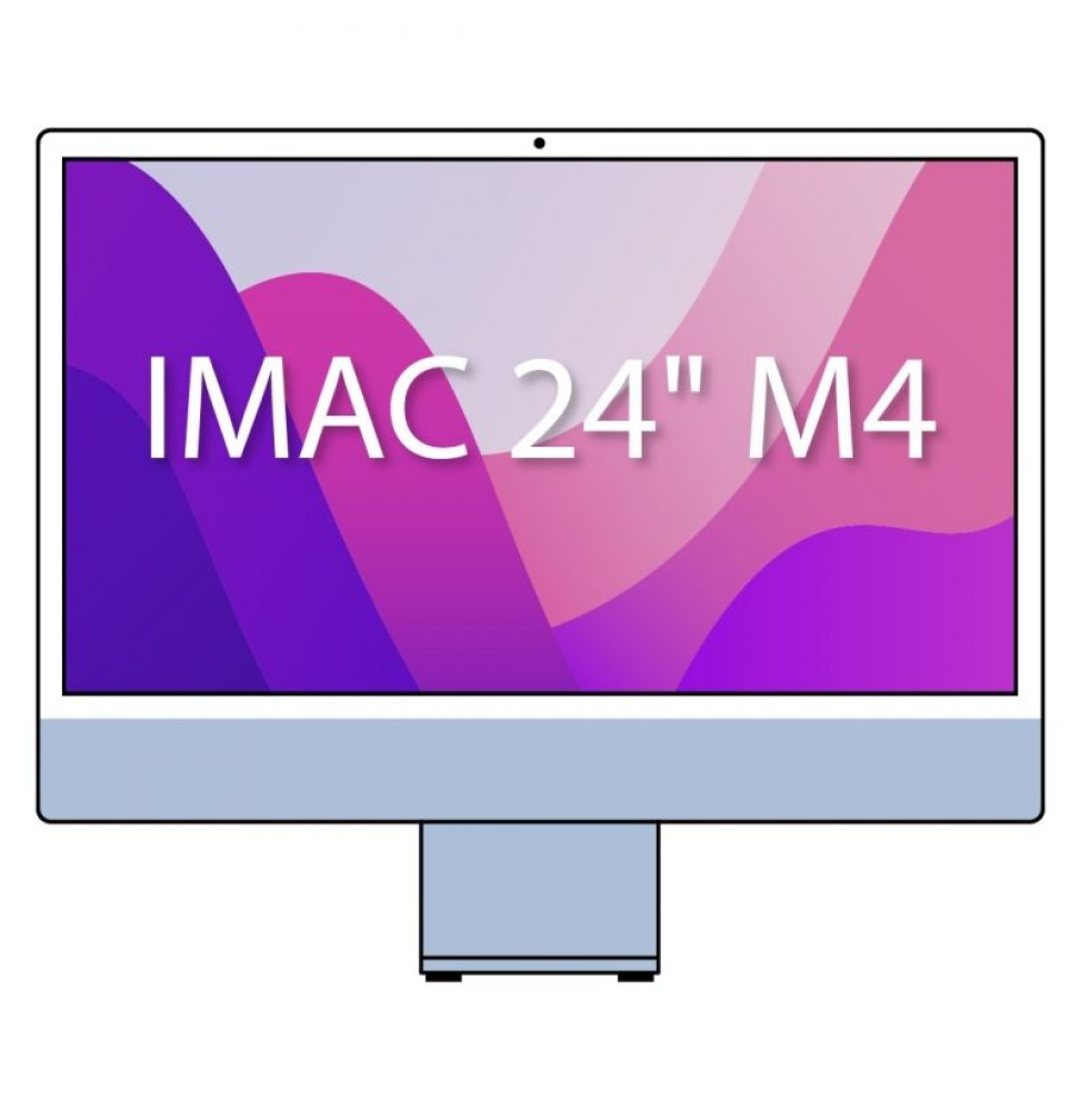 Apple iMac 24' Retina 4,5K / M4 10-Core CPU/ 16Gb/ 256Gb SSD/ 10-Core GPU/ Azul