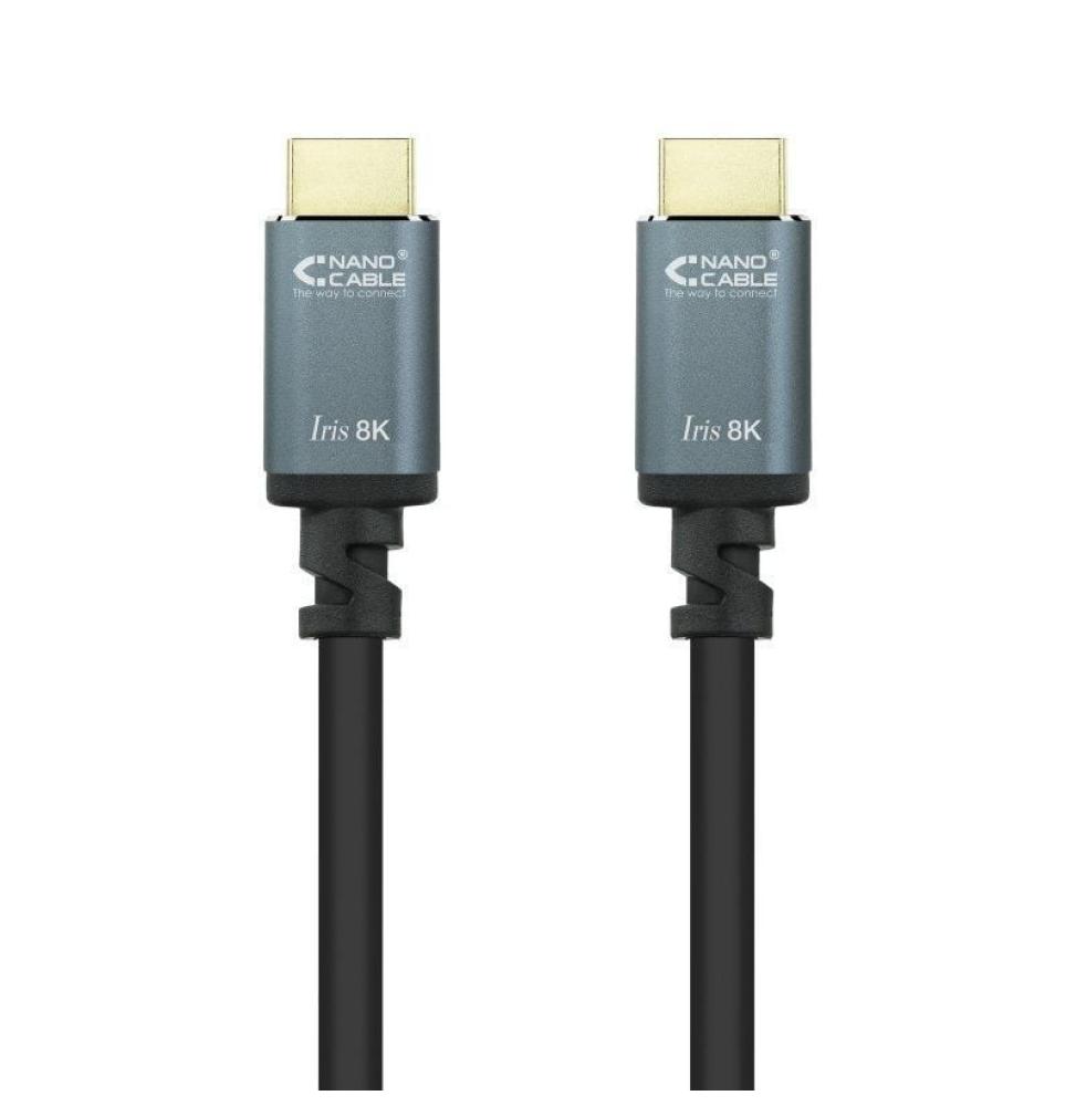 Cable HDMI 2.1 8K Nanocable 10.15.8000/ HDMI Macho - HDMI Macho/ 50cm/ Negro