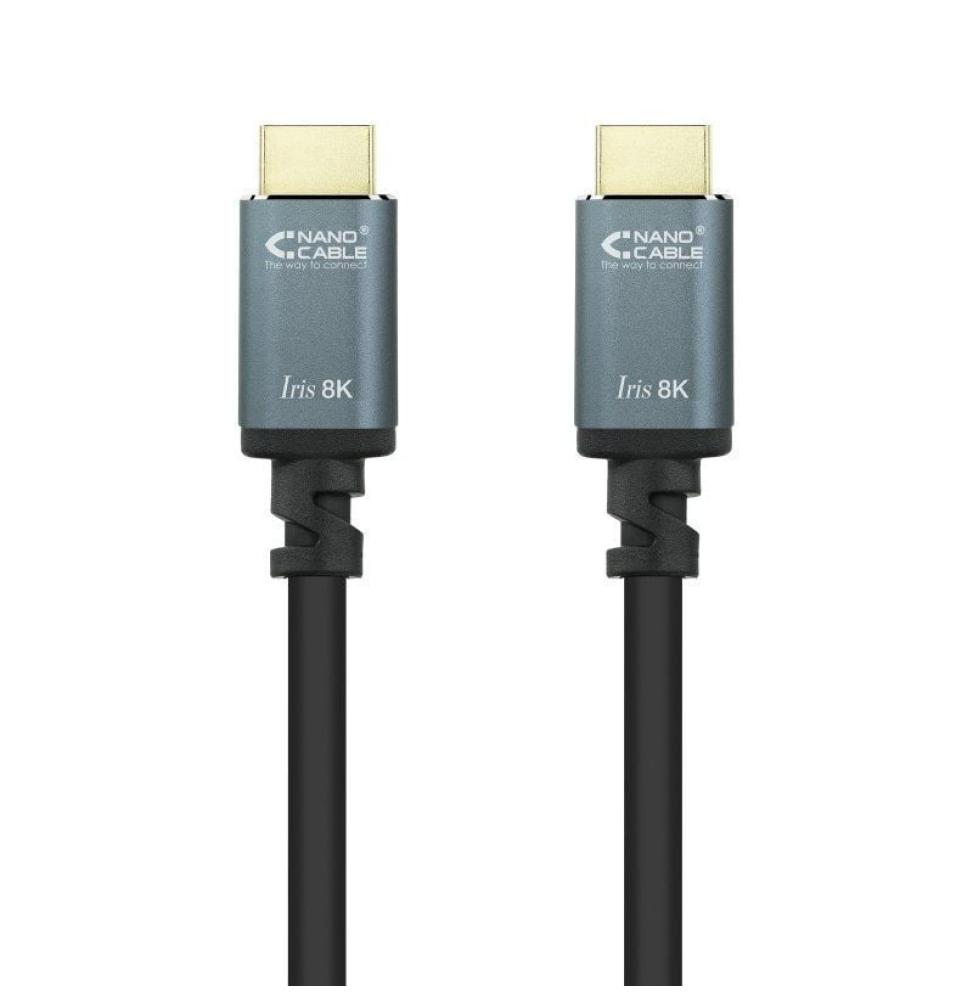 Cable HDMI 2.1 8K Nanocable 10.15.8001/ HDMI Macho - HDMI Macho/ 1m/ Negro