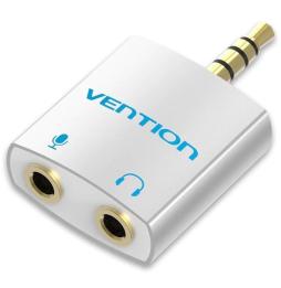 Adaptador Audio Vention BDBW0/ Jack 3.5 Macho - 2x Jack 3.5 Hembra/ Blanco