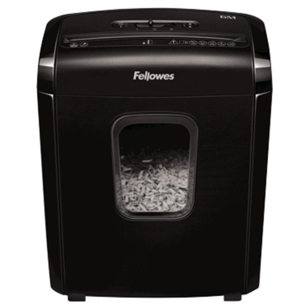 Destructora Fellowes 6M/ Minicorte de 4 x 12mm/ Negra