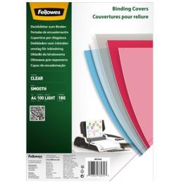 Portadas de Polietileno Fellowes 5384601/ A4/ 180 Micras/ 100 unidades/ Transparente