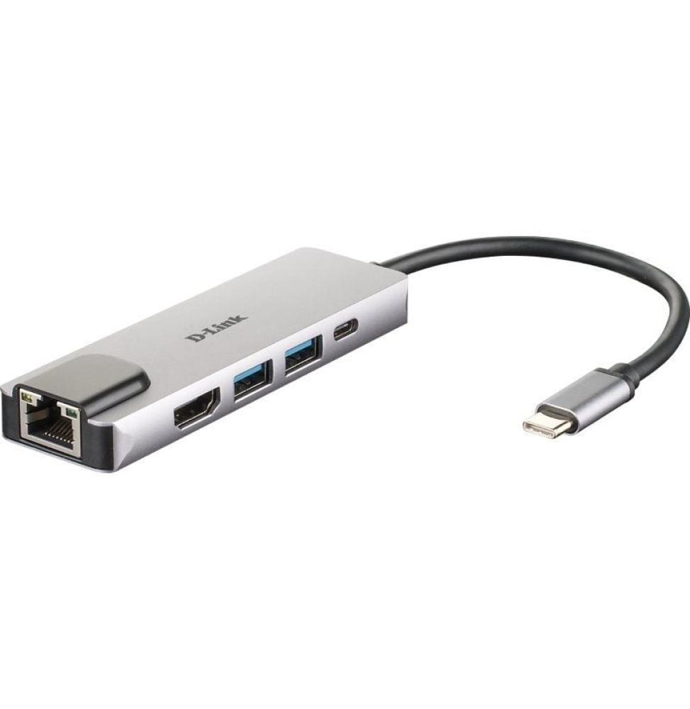 Docking USB Tipo-C D-Link DUB-M520/ 2xUSB/ 1xUSB Tipo-C/ 1xHDMI/ 1xRJ45/ 1xThunderbolt/ Gris