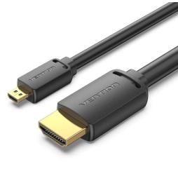 Cable Micro HDMI 2.0 4K Vention AGIBH/ HDMI Macho - Micro HDMI Macho/ 2m/ Negro