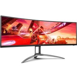 Monitor Gaming Ultrapanorámico Curvo AOC Agon AG493UCX2 48.8'/ Dual QHD/ 1ms/ 165Hz/ VA/ Multimedia/ Negro