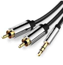 Cable Estéreo Vention BCFBG/ Jack 3.5 Macho - 2x RCA Macho/ 1.5m/ Negro