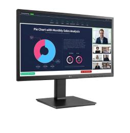 Monitor Profesional LG 24BP75CP-B 23.8'/ Full HD/ Webcam/ Multimedia/ Regulable en altura/ Negro