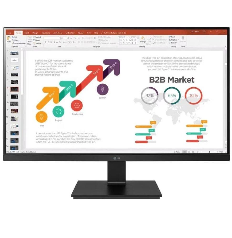 Monitor Profesional LG 27BL650C-B 27'/ Full HD/ Multimedia/ Regulable en altura/ Negro