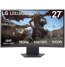 Monitor Gaming Curvo LG UltraGear 27GS60QC-B 27'/ QHD/ 1ms/ 180Hz/ VA/ Negro