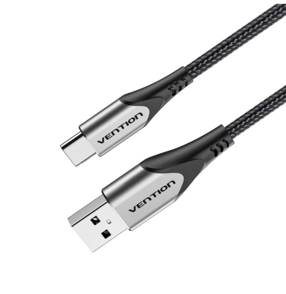 Cable USB 2.0 Tipo-C Vention CODHG/ USB Macho - USB Tipo-C Macho/ Hasta 60W/ 480Mbps/ 1.5m/ Gris