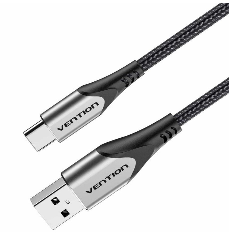 Cable USB 2.0 Tipo-C Vention CODHH/ USB Macho - USB Tipo-C Macho/ Hasta 60W/ 480Mbps/ 2m/ Gris