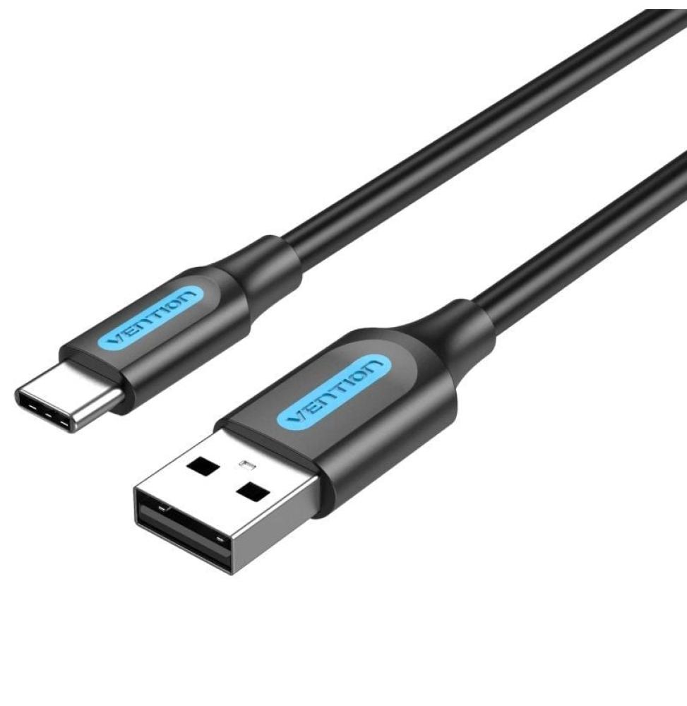 Cable USB 2.0 Tipo-C Vention COKBD/ USB Macho - USB Tipo-C Macho/ Hasta 60W/ 480Mbps/ 50cm/ Gris