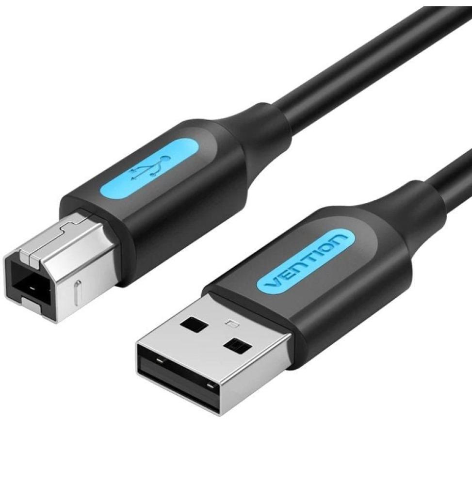 Cable USB 2.0 Impresora Vention COQBD/ USB Tipo-B Macho - USB Macho/ 480Mbps/ 50cm/ Negro