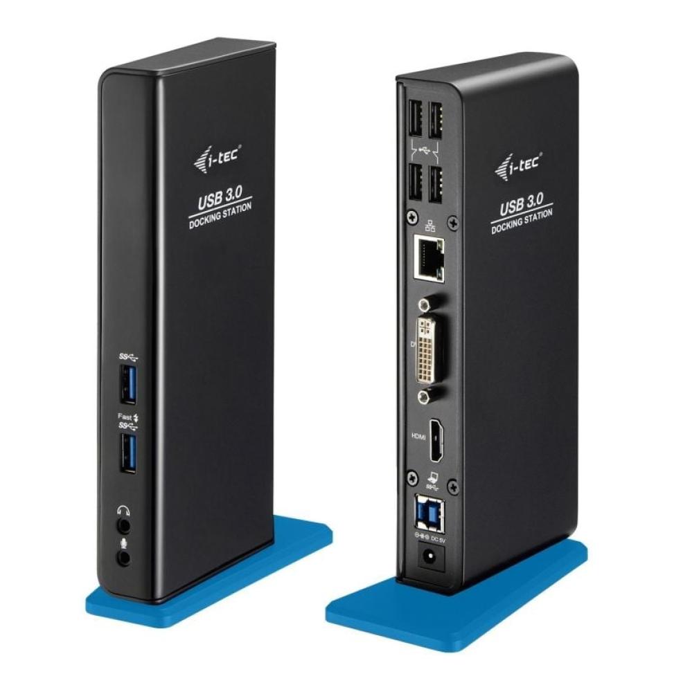 Docking USB 3.0 I-Tec U3HDMIDVIDOCK/ 6xUSB/ 1xUSB Tipo-B/ 1xRJ45/ 1xHDMI/ 1xDVI/ 2xAudio