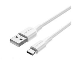 Cable USB 2.0 Tipo-C Vention CTHWF/ USB Tipo-C Macho - USB Macho/ Hasta 60W/ 480Mbps/ 1m/ Blanco